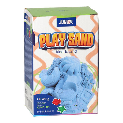 Picture of KINETIC SAND WITH MOULDS BLUE 400G